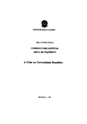 <BR>Data: 1993<BR>Responsabilidade: Presidente: Deputado Eraldo Tinoco ; Relator: Senador João Calmon<BR>Endereço para citar este documento: -www2.senado.leg.br/bdsf/item/id/84970->www2.senado.leg.br/bdsf/item/id/84970