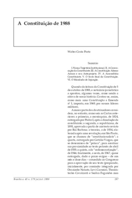 <BR>Data: 07/2008<BR>Fonte: Revista de informação legislativa, v. 45, n. 179, p. 297-307, jul./set. 2008<BR>Parte de: ->Revista de informação legislativa : v. 45, n. 179 (jul./set. 2008)<BR>Responsabilidade: Walter Costa Porto<BR>Endereço para citar este 