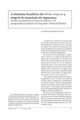 <BR>Data: 01/2008<BR>Fonte: Revista de informação legislativa, v. 45, n. 177, p.75-82, jan./mar. 2008<BR>Parte de: ->Revista de informação legislativa : v. 45, n. 177 (jan./mar. 2008)<BR>Responsabilidade: Luiz Henrique Boselli de Souza<BR>Endereço para ci