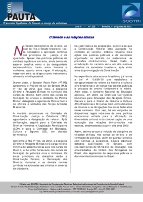 <BR>Data: 11/06/2012<BR>Fonte: Em Pauta : O processo legislativo do Senado a serviço da cidadania, n. 225, 11 jun. 2012.<BR>Endereço para citar este documento: -www2.senado.leg.br/bdsf/item/id/242515->www2.senado.leg.br/bdsf/item/id/2425