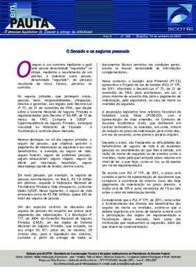 <BR>Data: 15/10/2012<BR>Fonte: Em Pauta: O processo legislativo do Senado a serviço da cidadania, n. 240, 15 out. 2012.<BR>Endereço para citar este documento: ->www2.senado.leg.br/bdsf/item/id/243060