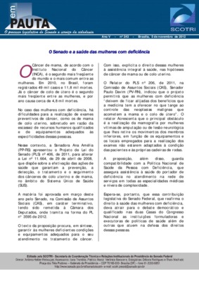 <BR>Data: 05/11/2012<BR>Fonte: Em Pauta: O processo legislativo do Senado a serviço da cidadania, n. 243, 5 nov. 2012<BR>Endereço para citar este documento: ->www2.senado.leg.br/bdsf/item/id/243064