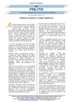 <BR>Data: 22/09/2008<BR>Fonte: Em Pauta : O processo legislativo do Senado a serviço da cidadania, n. 64, 22 set./26 set. 2008<BR>Endereço para citar este documento: -www2.senado.leg.br/bdsf/item/id/103424->www2.senado.leg.br/bdsf/item/i