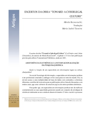 <BR>Data: 12/2001<BR>Fonte: Senatus : cadernos da Secretaria de Informação e Documentação, v. 1, n. 1, p. 21-25, dez. 2001<BR>Responsabilidade: Tradução de Maria Isabel Taveira<BR>Endereço para citar este documento: ->www2.senado.leg.br/bdsf/item/i