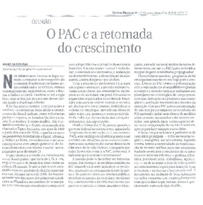 <BR>Data: 27/04/2007<BR>Fonte: Correio Braziliense, Opinião p. 19<BR>Endereço para citar este documento: -www2.senado.leg.br/bdsf/item/id/70179->www2.senado.leg.br/bdsf/item/id/70179