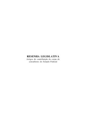 <BR>Data: 10/2000<BR>Fonte: Revista de informação legislativa, v. 37, n. 148, p. 303-309, out./dez. 2000<BR>Parte de: ->Revista de informação legislativa : v. 37, n. 148 (out./dez. 2000)<BR>Responsabilidade: Luiz Carlos Romero<BR>Endereço para citar este 