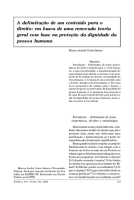 <BR>Data: 01/2002<BR>Fonte: Revista de informação legislativa, v. 38, n. 153, p. 163-191, jan./mar. 2002<BR>Parte de: ->Revista de informação legislativa : v. 39, n. 153 (jan./mar. 2002)<BR>Responsabilidade: Marcos André Couto Santos<BR>Endereço para cita