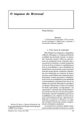 <BR>Data: 07/2002<BR>Fonte: Revista de informação legislativa, v. 39, n. 155, p. 29-45, jul./set. 2002<BR>Parte de: ->Revista de informação legislativa : v. 39, n. 155 (jul./set. 2002)<BR>Responsabilidade: Werter R. Faria<BR>Endereço para citar este docum