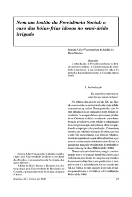 <BR>Data: 07/2002<BR>Fonte: Revista de informação legislativa, v. 39, n. 155, p. 93-106, jul./set. 2002<BR>Parte de: ->Revista de informação legislativa : v. 39, n. 155 (jul./set. 2002)<BR>Responsabilidade: Semira Adler Vainsencher & Adélia de<BR