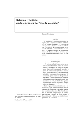 <BR>Data: 01/2003<BR>Fonte: Revista de informação legislativa, v. 40, n. 157, p. 79-93, jan./mar. 2003<BR>Parte de: ->Revista de informação legislativa : v. 40, n. 157 (jan./mar. 2003)<BR>Responsabilidade: Renato Friedmann<BR>Endereço para citar este docu