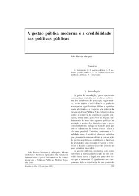 <BR>Data: 04/2003<BR>Fonte: Revista de informação legislativa, v. 40, n. 158, p. 219-225, abr./jun. 2003<BR>Parte de: ->Revista de informação legislativa : v. 40, n. 158 (abr./jun. 2003)<BR>Responsabilidade: João Batista Marques<BR>Endereço para citar est