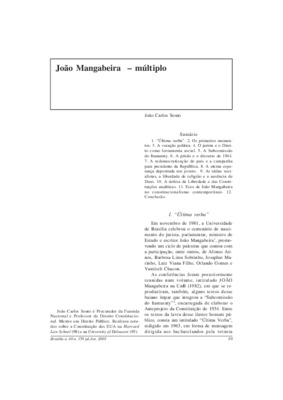 <BR>Data: 07/2003<BR>Fonte: Revista de informação legislativa, v. 40, n. 159, p. 89-104, jul./set. 2003<BR>Parte de: -www2.senado.leg.br/bdsf/item/id/496891->Revista de informação legislativa : v. 40, n. 159 (jul./set. 2003)<BR>Responsabilidade