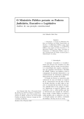 <BR>Data: 07/2003<BR>Fonte: Revista de informação legislativa, v. 40, n. 159, p. 199-217, jul./set. 2003<BR>Parte de: -www2.senado.leg.br/bdsf/item/id/496891->Revista de informação legislativa : v. 40, n. 159 (jul./set. 2003)<BR>Responsabilidad