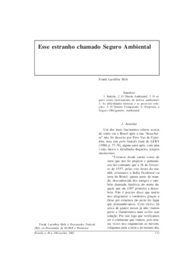 <BR>Data: 10/2003<BR>Fonte: Revista de informação legislativa, v. 40, n. 160, p. 131-135, out./dez. 2003<BR>Parte de: ->Revista de informação legislativa : v. 40, n. 160 (out./dez. 2003)<BR>Responsabilidade: Frank Larrúbia Shih<BR>Endereço para citar este