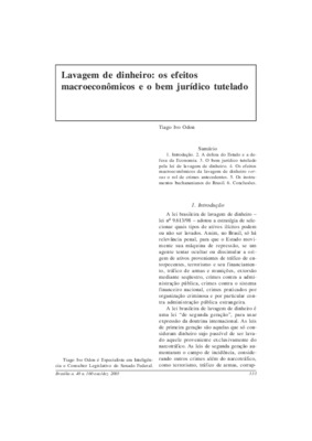 <BR>Data: 10/2003<BR>Fonte: Revista de informação legislativa, v. 40, n. 160, p. 333-349, out./dez. 2003<BR>Parte de: ->Revista de informação legislativa : v. 40, n. 160 (out./dez. 2003)<BR>Responsabilidade: Tiago Ivo Odon<BR>Endereço para citar este docu