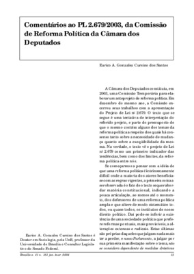 <BR>Data: 01/2004<BR>Fonte: Revista de informação legislativa, v. 41, n. 161, p. 15-21, jan./mar. 2004<BR>Parte de: -www2.senado.leg.br/bdsf/item/id/496893->Revista de informação legislativa : v. 41, n. 161 (jan./mar. 2004)<BR>Responsabilidade: