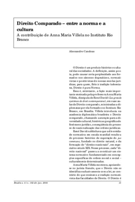 <BR>Data: 04/2004<BR>Fonte: Revista de informação legislativa, v. 41, n. 162, p. 15-17, abr./jun. 2004<BR>Parte de: ->Revista de informação legislativa : v. 41, n. 162 (abr./jun. 2004)<BR>Responsabilidade: Alessandro Candeas<BR>Endereço para citar este do