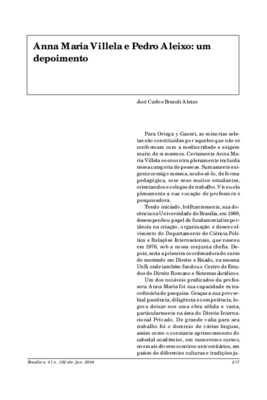 <BR>Data: 04/2004<BR>Fonte: Revista de informação legislativa, v. 41, n. 162, p. 217-219, abr./jun. 2004<BR>Parte de: ->Revista de informação legislativa : v. 41, n. 162 (abr./jun. 2004)<BR>Responsabilidade: José Carlos Brandi Aleixo<BR>Endereço para cita