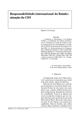 <BR>Data: 04/2004<BR>Fonte: Revista de informação legislativa, v. 41, n. 162, p. 273-285, abr./jun. 2004<BR>Parte de: ->Revista de informação legislativa : v. 41, n. 162 (abr./jun. 2004)<BR>Responsabilidade: Márcio P. P. Garcia<BR>Endereço para citar este