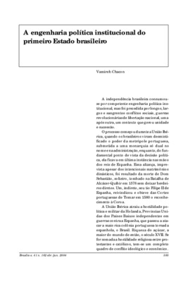 <BR>Data: 04/2003<BR>Fonte: Humanismo latino e estado no Brasil | Revista de informação legislativa, v. 41, n. 162, p. 385-391, abr./jun. 2004<BR>Parte de: ->Revista de informação legislativa : v. 41, n. 162 (abr./jun. 2004)<BR>Responsabilidade: Vamireh C