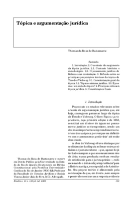 <BR>Data: 07/2004<BR>Fonte: Revista de informação legislativa, v. 41, n. 163, p. 153-165, jul./set. 2004<BR>Parte de: ->Revista de informação legislativa : v. 41, n. 163 (jul./set. 2004)<BR>Responsabilidade: Thomas da Rosa de Bustamante<BR>Endereço para c