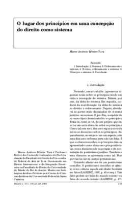 <BR>Data: 07/2004<BR>Fonte: Revista de informação legislativa, v. 41, n. 163, p. 215-230, jul./set. 2004<BR>Parte de: ->Revista de informação legislativa : v. 41, n. 163 (jul./set. 2004)<BR>Responsabilidade: Marco Antônio Ribeiro Tura<BR>Endereço para cit