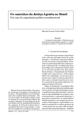 <BR>Data: 07/2004<BR>Fonte: Revista de informação legislativa, v. 41, n. 163, p. 317-330, jul./set. 2004<BR>Parte de: ->Revista de informação legislativa : v. 41, n. 163 (jul./set. 2004)<BR>Responsabilidade: Marcílio Toscano Franca Filho<BR>Endereço para 