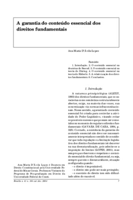 <BR>Data: 10/2004<BR>Fonte: Revista de informação legislativa, v. 41, n. 164, p. 7-15, out./dez. 2004<BR>Parte de: ->Revista de informação legislativa : v. 41, n. 164 (out./dez. 2004)<BR>Responsabilidade: Ana Maria D´Ávila Lopes<BR>Endereço para citar est