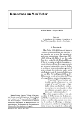 <BR>Data: 10/2004<BR>Fonte: Revista de informação legislativa, v. 41, n. 164, p. 149-155, out./dez. 2004<BR>Parte de: ->Revista de informação legislativa : v. 41, n. 164 (out./dez. 2004)<BR>Responsabilidade: Manoel Adam Lacayo Valente<BR>Endereço para cit