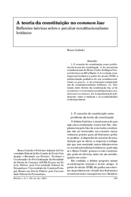 <BR>Data: 10/2004<BR>Fonte: Revista de informação legislativa, v. 41, n. 164, p. 303-316, out./dez. 2004<BR>Parte de: ->Revista de informação legislativa : v. 41, n. 164 (out./dez. 2004)<BR>Responsabilidade: Bruno Galindo<BR>Endereço para citar este docum