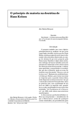 <BR>Data: 01/2005<BR>Fonte: Revista de informação legislativa, v. 42, n. 165, p. 51-58, jan./mar. 2005<BR>Parte de: ->Revista de informação legislativa : v. 42, n. 165 (jan./mar. 2005)<BR>Responsabilidade: João Batista Marques<BR>Endereço para citar este 