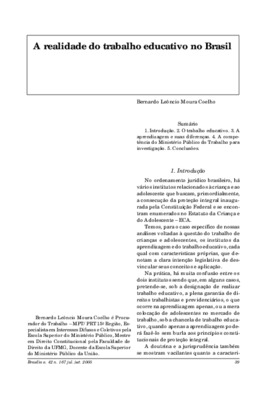 <BR>Data: 07/2005<BR>Fonte: Revista de informação legislativa, v. 42, n. 167, p. 39-52, jul./set. 2005<BR>Parte de: ->Revista de informação legislativa : v. 42, n. 167 (jul./set. 2005)<BR>Responsabilidade: Bernardo Leôncio Moura Coelho<BR>Endereço para ci