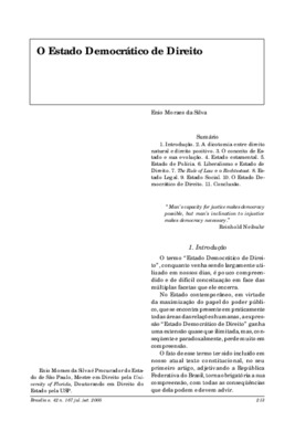 <BR>Data: 07/2005<BR>Fonte: Revista de informação legislativa, v. 42, n. 167, p. 213-229, jul./set. 2005<BR>Parte de: ->Revista de informação legislativa : v. 42, n. 167 (jul./set. 2005)<BR>Responsabilidade: Ênio Moraes da Silva<BR>Endereço para citar est