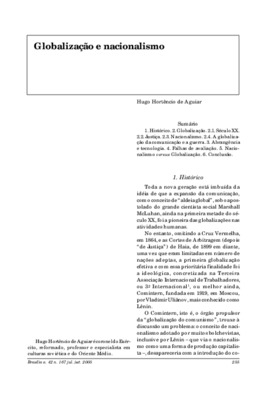 <BR>Data: 07/2005<BR>Fonte: Revista de informação legislativa, v. 42, n. 167, p. 255-269, jul./set. 2005<BR>Parte de: ->Revista de informação legislativa : v. 42, n. 167 (jul./set. 2005)<BR>Responsabilidade: Hugo Hortêncio de Aguiar<BR>Endereço para citar