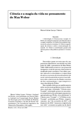 <BR>Data: 07/2005<BR>Fonte: Revista de informação legislativa, v. 42, n. 167, p. 271-279, jul./set. 2005<BR>Parte de: ->Revista de informação legislativa : v. 42, n. 167 (jul./set. 2005)<BR>Responsabilidade: Manoel Adam Lacayo Valente<BR>Endereço para cit