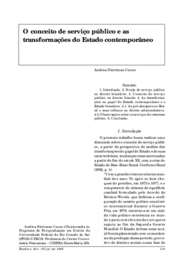 <BR>Data: 07/2005<BR>Fonte: Revista de informação legislativa, v. 42, n. 167, p. 315-337, jul./set. 2005<BR>Parte de: ->Revista de informação legislativa : v. 42, n. 167 (jul./set. 2005)<BR>Responsabilidade: Andrea Nárriman Cezne<BR>Endereço para citar es