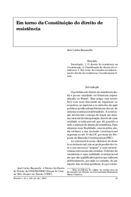 <BR>Data: 10/2005<BR>Fonte: Revista de informação legislativa, v. 42, n. 168, p. 19-27, out./dez. 2005<BR>Parte de: ->Revista de informação legislativa : v. 42, n. 168 (out./dez. 2005)<BR>Responsabilidade: José Carlos Buzanello<BR>Endereço para citar este