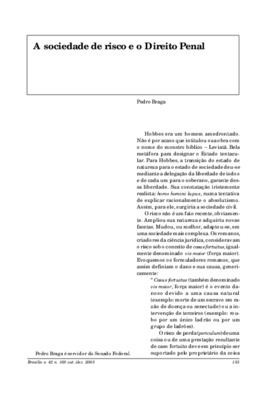 <BR>Data: 10/2005<BR>Fonte: Revista de informação legislativa, v.42, n. 168, p. 155-166, out./dez. 2005<BR>Parte de: ->Revista de informação legislativa : v. 42, n. 168 (out./dez. 2005)<BR>Responsabilidade: Pedro Braga<BR>Endereço para citar este document