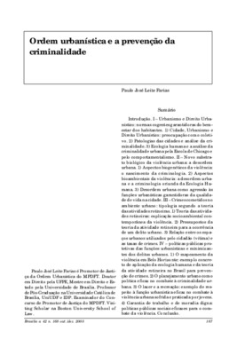 <BR>Data: 10/2005<BR>Fonte: Revista de informação legislativa, v. 42, n. 168, p. 167-183, out./dez. 2005<BR>Parte de: ->Revista de informação legislativa : v. 42, n. 168 (out./dez. 2005)<BR>Responsabilidade: Paulo José Leite Farias<BR>Endereço para citar 