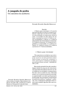 <BR>Data: 10/2005<BR>Fonte: Revista de informação legislativa, v. 42, n. 168, p. 227-254, out./dez. 2005<BR>Parte de: ->Revista de informação legislativa : v. 42, n. 168 (out./dez. 2005)<BR>Responsabilidade: Fernando Moutinho Ramalho Bittencourt<BR>Endere