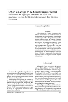 <BR>Data: 01/2007<BR>Fonte: Revista de informação legislativa, v. 44, n. 173, p. 131-144, jan./mar. 2007<BR>Parte de: ->Revista de informação legislativa : v. 44, n. 173 (jan./mar. 2007)<BR>Responsabilidade: Henrique Kenup Sathler<BR>Endereço para citar e