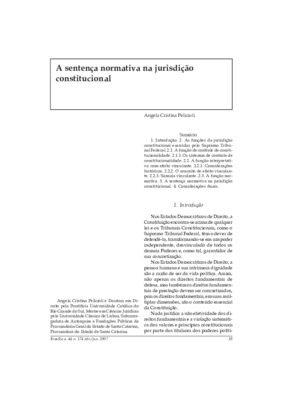 <BR>Data: 04/2007<BR>Fonte: Revista de informação legislativa, v. 44, n. 174, p. 35-47, abr./jun. 2007<BR>Parte de: -www2.senado.leg.br/bdsf/item/id/496906->Revista de informação legislativa : v. 44, n. 174 (abr./jun. 2007)<BR>Responsabilidade: