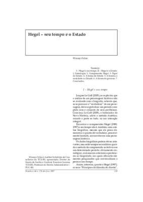 <BR>Data: 04/2007<BR>Fonte: Revista de informação legislativa, v. 44, n. 174, p. 233-240, abr./jun. 2007<BR>Conteúdo: Papel do Estado -- A forma do Estado -- A família, a sociedade e o Estado -- A forma do governo.<BR>Parte de: -www2.senado.leg