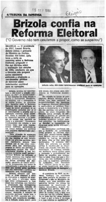 <BR>Data: 15/09/1981<BR>Fonte: Tribuna da Imprensa, 15 set. 1981, p.4<BR>Endereço para citar este documento: ->www2.senado.leg.br/bdsf/item/id/496697