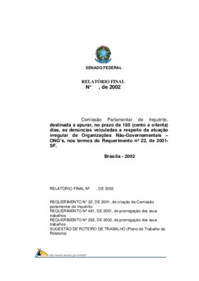 <BR>Data: 12/12/2002<BR>Fonte: Diário do Senado Federal, Ano LVII, supl. ao nº 158, sábado, 21 de dezembro de 2002.<BR>Endereço para citar este documento: -www2.senado.leg.br/bdsf/item/id/82034->www2.senado.leg.br/bdsf/item/id/82034