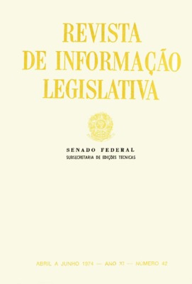 <BR>Data: 04/1974<BR>Endereço para citar este documento: ->www2.senado.leg.br/bdsf/item/id/496775