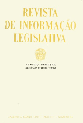 <BR>Data: 01/1975<BR>Endereço para citar este documento: ->www2.senado.leg.br/bdsf/item/id/496778