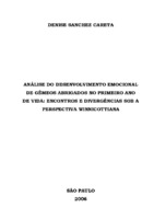 Desenvolvimento emocional, gêmeos abrigados, crianças abrigadas, abrigos, psicodiagnóstico, Winnicott, Donald Woods 1896-1971