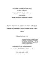 Diabete melito tipo 2, dieta, registro alimentar com pesagem