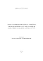 Escola normal livre, colégio de Santa Inês, formação de professores, alfabetização, pedagogia católica, educação Salesiana educação da mulher.